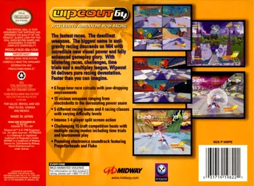 Wipeout 64 (USA) box cover back